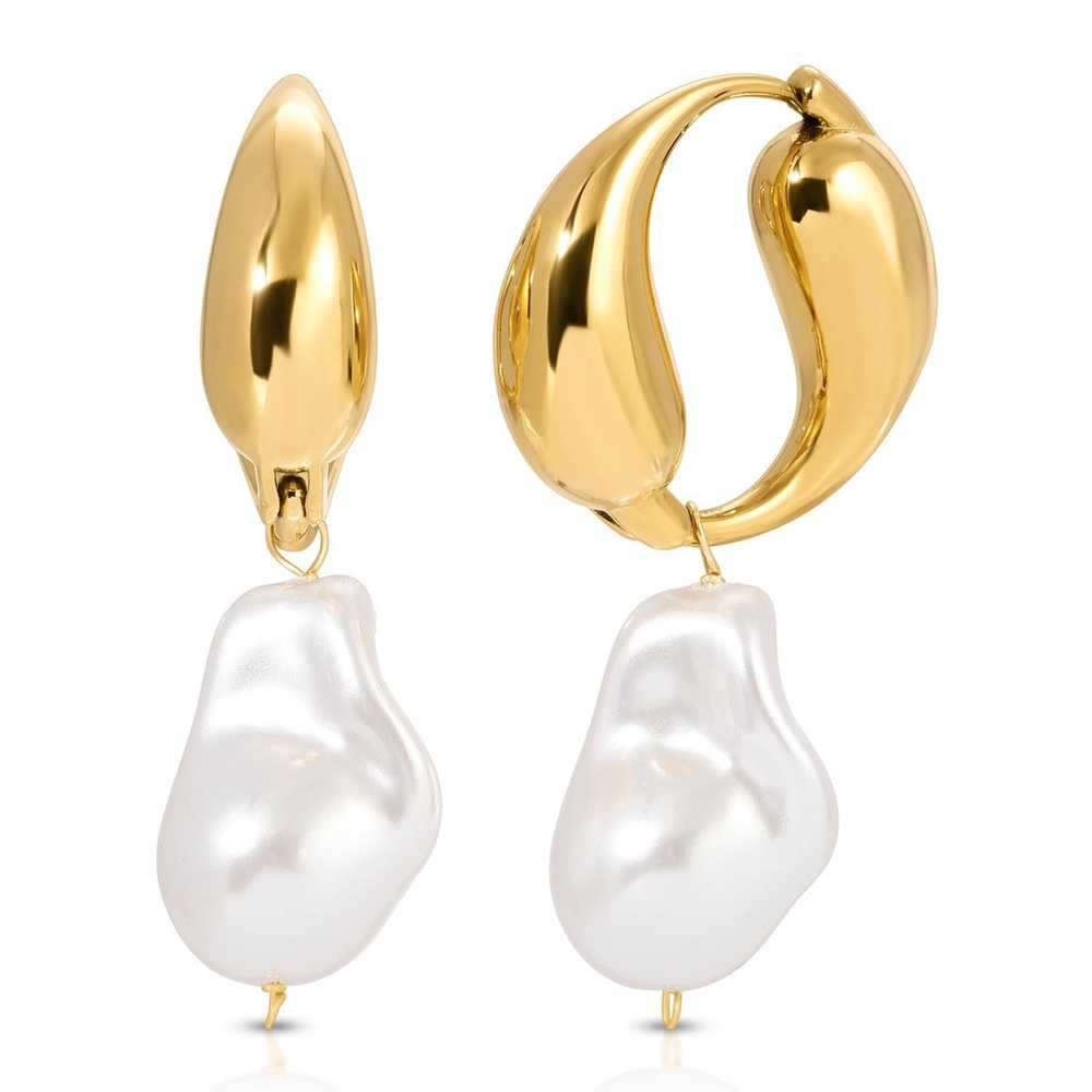 Nwot TWIST VEGAN PEARL EARRINGS.  Fair offers